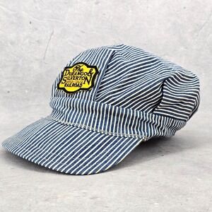 Vintage Train Hat‎ The Durango & Silverton Railroad Pinstriped Size Small